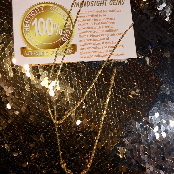 18k vermeil diamond cut adjustable chain Best Christmas birthday anniversary WOW - Picture 3 of 5